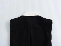 TRAFZA Vestido Mini Para Mujer Sin Mangas Estilo Casual Con Botones Y Patchwork Aline Slim Para Oficina Y Commutación - details 12