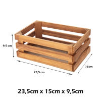 CM - Cajas Decorativas de Madera Tintada. Tamaño: 23,5x15x9,5 cm. Packs a Elegir de 3 y 6 Cajitas. Para Guardar Objetos o como Adorno y Diseño del Hogar o Jardín - details 0