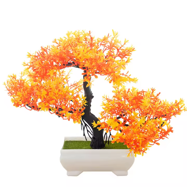 Planta Artificial De Bonsái En Maceta Pequeña Decoración Para Hogar Y Habitaciones Arreglo De Jardín Adorno De Mesa De Escritorio - 1