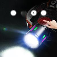 Linterna Frontal Potente 10000000LM Con 3 Modos Luz LED Para Camping Pesca Caza Impermeable Con Luz De Advertencia - details 20