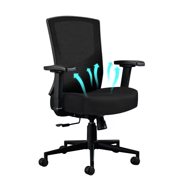 Silla de Oficina Ergonómica 200KG Silla de Oficina, Respaldo Alto Silla Ergonómica Silla Giratoria con Soporte Lumbar Ajustable 2D, Silla de Ordenador Giratoria 105 ° Silla de Malla - 1