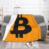 Manta De Terciopelo Bitcoin Impresión Moneda Criptomoneda Btc Blockchain Transpirable Super Suave Para Sofá Coche Camas Adultos Estilo Americano - details 4