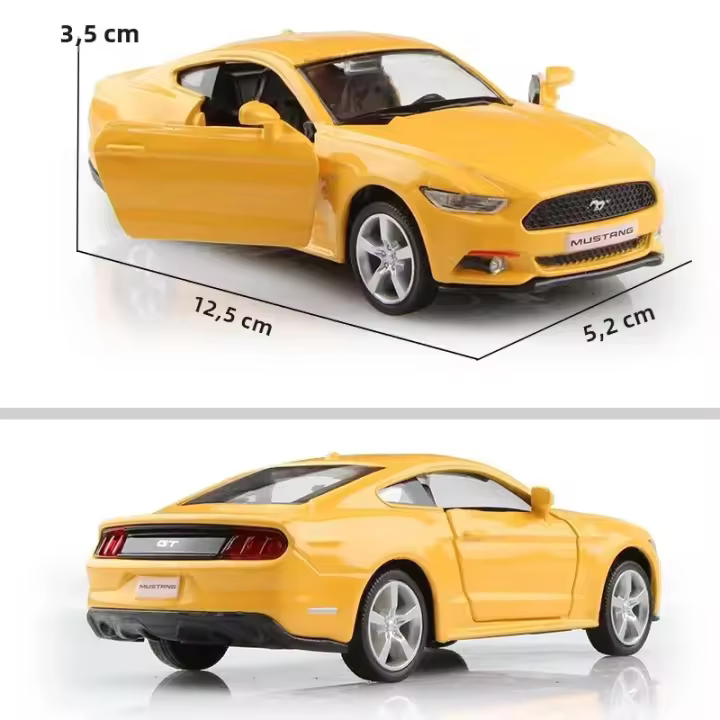 Ford Mustang GT 2015 De 5 Pulgadas Coche De Simulación De Alta Calidad RMZ City Colección De Modelos De Aleación 1:36 Sin Batería - 1