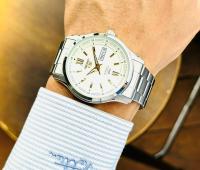 reloj automático hombre Seiko 5 SNKP15K1 42,3mm 50m WR 7S26 correa de acero - details 3