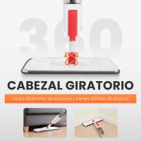 RELAXTY Mopa Spray con Mango Telescópico 126 cm y Cabezal 360° - Depósito 250ml, Almohadilla Reutilizable, Mopas de Limpieza Suelos de Todo Tipo, Paredes y Azulejos, Multisuperficie. - details 5