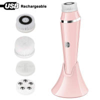 Cepillo Eléctrico De Limpieza Facial 4 En 1, Cepillo De Lavado Facial Recargable Con Rotación De Silicona Para Limpieza De Poros Y Masaje Para Eliminar Puntos Negros. Dispositivo De Belleza Ideal Para Regalar A Mujeres En El Día De La Madre. - details 5