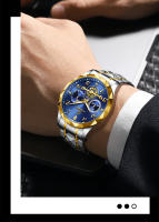 Reloj De Moda PENGAGAR Para Hombre Resistente Al Agua Con Luz Y Timer De Acero Inoxidable Movimiento De Cuarzo Reloj +Caja - details 11