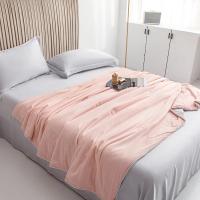 Almohadilla De Aire Acondicionado Para Verano En Color Puro Seda Helada Manta Refrescante Ligera Y Suave Tamaño Twin/King Suelta De Poliéster - details 35