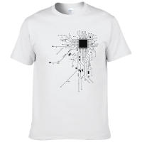 Camiseta De Algodón Para Hombre Verano 2023 Con Diagrama De Circuito Del Procesador CPU Moda Casual Estilo Top Fashion #303 - details 1
