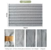 Toallas De Té De Algodón Tres Enlaces Paños De Cocina Y Baño Toallas De Mano Tejidas Al Estilo Tela Para El Hogar Pack De 3 - details 9