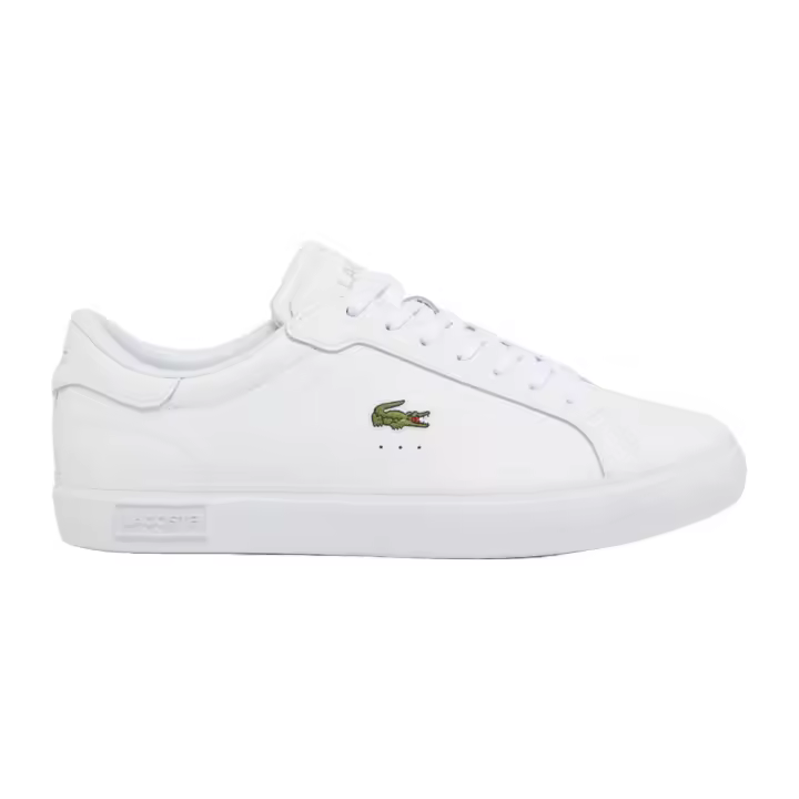 Zapatillas Blancas Lacoste Powercourt White con Cocodrilo Clásico - 1