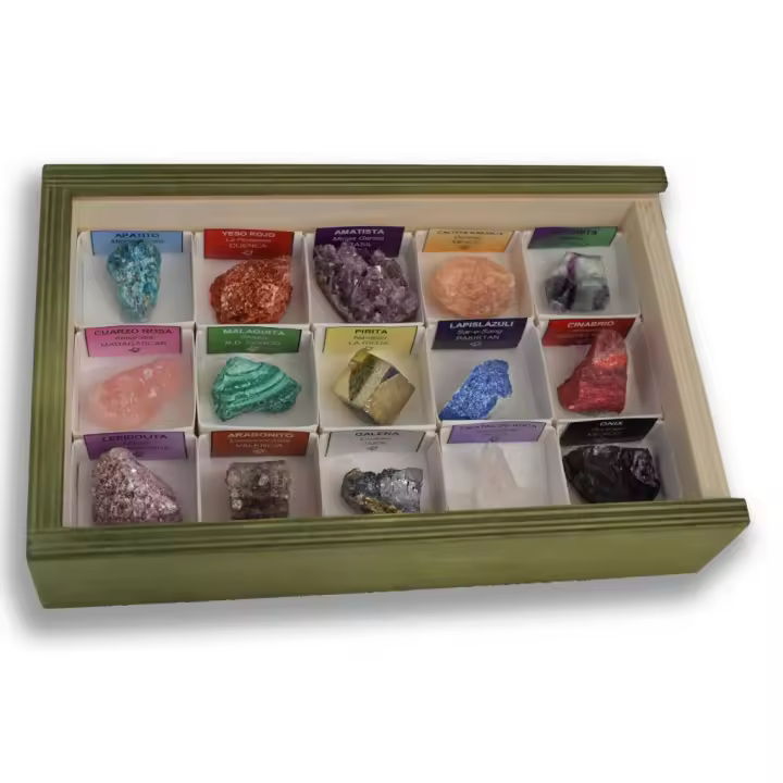 Minerales y Fósiles Nano Colección de 15 Minerales del Mundo - 1