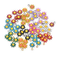 20Pcs Colgante De Acero Inoxidable Con Enamel Flor Encanto Para Manualidades Joyería DIY Pendientes Collar Pulsera Creación De Joyas - details 2