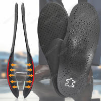 Almohadilla De Apoyo Para Arco De Pie Plano En Cuero Negro Ortopédica Unisex Para Hombres Y Mujeres Corrección O/X De Pierna - details 8