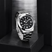 Reloj Mecánico Automático Para Hombre BENYAR 2024 Deportivo Y De Negocios Resistente Al Agua 50M Con Marcadores Numerales Arábigos Y Calendario Completo - details 4