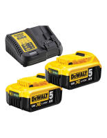 DeWalt DCB115P2-QW Kit Pack 2 Baterías de Carril XR 18 V Li-Ion 5 A.H, 220 V, Negro/Amarillo - details 1