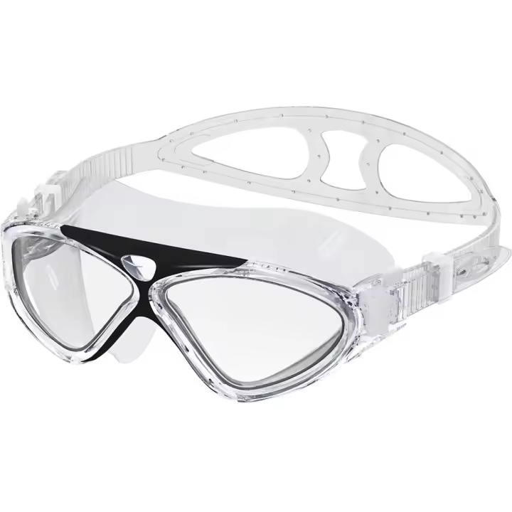 Máscara de Natacion-Máscara y Gafas de Natacion con Visión ampria, antivaho, impermeables, Negro color - 1
