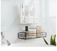Estante De Almacenamiento Para Baño Y Cocina Organizador Negro Estante De Esquina Sin Perforar Hecho De Hierro Para Ducha - details 1