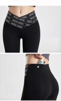 Leggings Deportivos Mujer alta Cruzada cinturón push up con estampado moderno - details 0