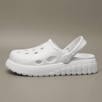 Sandalias De Plataforma Para Mujer Verano Antideslizantes Casual Playa Zapatos De Tela Sólida Cerrada Tobillera Clogs Sandalias - details 4