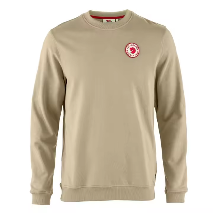 Sudadera Beige Fjällräven 1960 Logo Badge Sweater M Sin Capucha  Fossil Regular Fit - 1