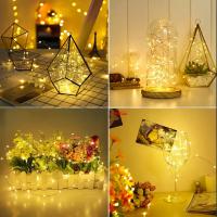 Luz De Navidad LED 100 LEDs 10m Cobre Pulido Alimentada Por Batería Luz Faeira Caliente Blanco Para Habitación Fiesta Christmas - details 2