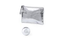 Lote de 20 monederos de polipiel y bálsamo de labios redondo aroma vainilla en oro rosa y plata - regalos para invitadas de boda comuniones bautizos aniversarios cierre de cremallera y tirador a juego regalos originales para invitadas - details 2