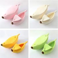 Cama Para Gato En Forma De Plátano Casa Cozy Y Divertida Manta Para Gatos Confortable Y Duradera Portátil Cesta Para Mascotas Almohadilla Para Perro Multicolor - details 1