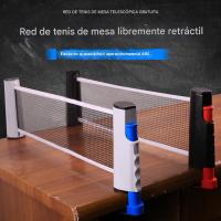 Red de ping pong, Red de Tenis de Mesa retrácthil Ping Pang Red de Tenis de Mesa ajustable portátil para interiores y exteriores, Gris - details 1