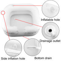 Baño De Espuma Para Discapacitados Inflable Y Portátil Con Tubo De Drenaje Basin Para Lavar El Cabello En PVC Eco-amigable Para Adultos - details 7