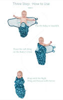 Envoltura De Bebé Muslin Insular Con Gorro Conjunto De Ropa De Cuna Para Recién Nacidos Saco De Dormir Envolvente Unisex - details 3