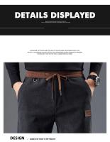 Pantalones De Corduroy Para Hombre Moda Otoño Invierno Tejido De Veludo Bo'ao Pantalones Rectos Negocios Cintura Media Talla Regular - details 16