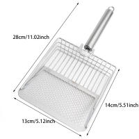 Herramienta De Limpieza Para Mascotas Acero Inoxidable Lavable Y Duradero Cuchara Para Basura De Gato Con Mango Cómodo Shovel Para Heces De Perro - details 5
