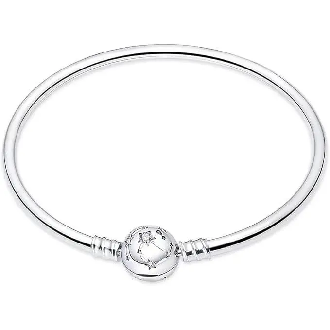 Pulsera DIY de dibujos animados de Amor de Estrella con Alas de Plata Gruesa Chapada en Cobre Blanco - 1