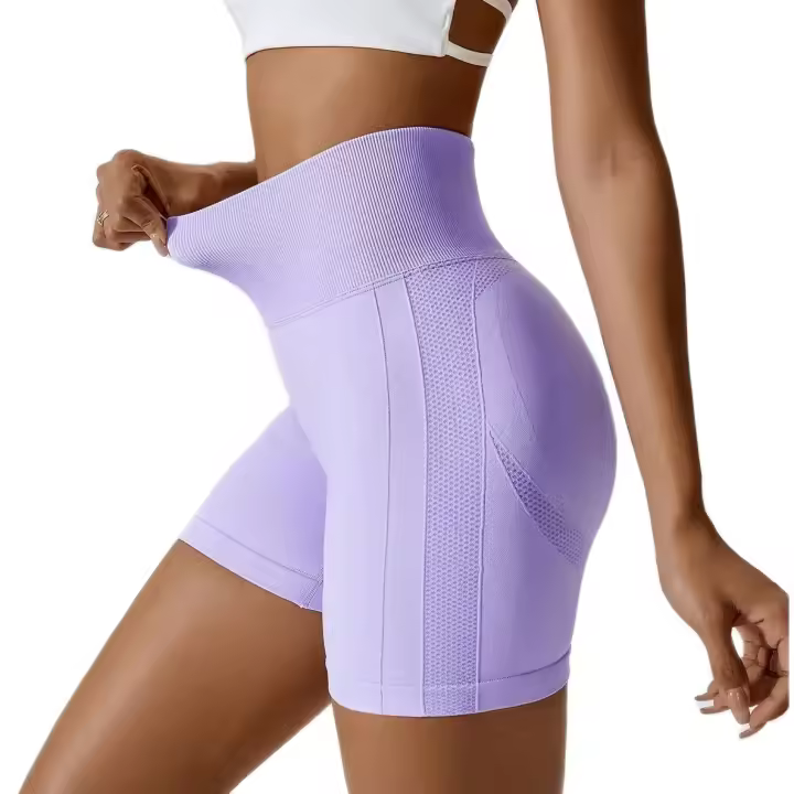 Shorts De Yoga Para Mujer Sin Costuras Cintura Alta Push up Para Ciclismo Y Gimnasio Ropa De Fitness Y Jogging - 1