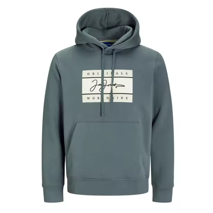 JACK&JONES 12274585 JORFREDERIKSBERG BOX SCRIPT SWEAT HOOD Hombre Sudadera Jersey Cuello Capucha 29579 - 1