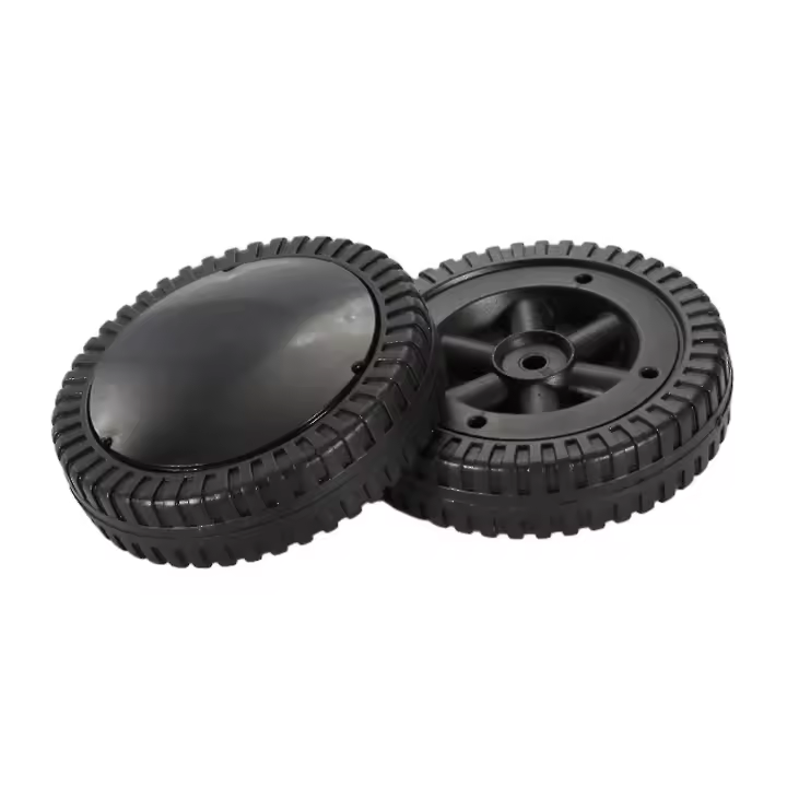 2 Pack Bbq Grill Wheels Smooth Rolling Black 6 Inch Tires For Bbq Grills - 1