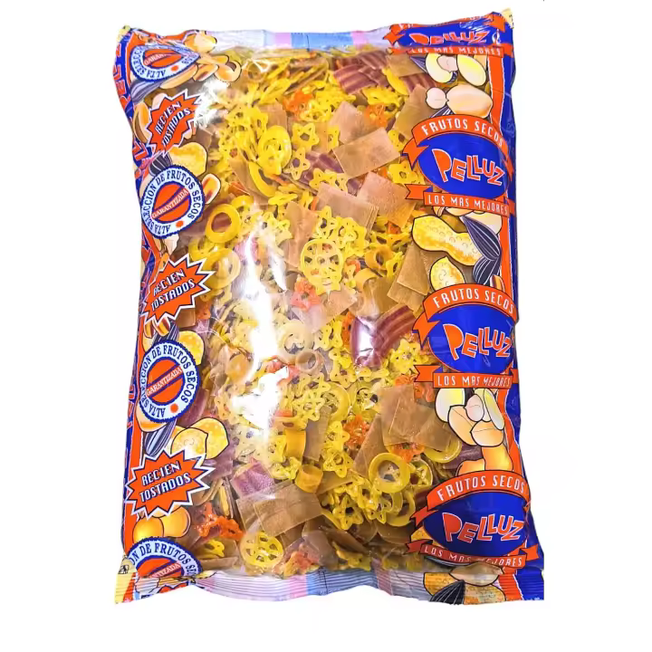 Coctel de Maíz Crudo para Freír 1Kg - Aperitivo de Maíz Crispy - Marca Pelluz - 1