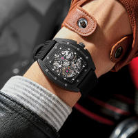 Reloj Mécanico LIGE Para Hombre Reloj De Pulsera De Lujo Negocios Cuadrado Correa De Silicona Resistente Al Agua 50M Moda Reloj Masculino Automático - details 15