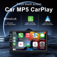 Reproductor Multimedia Para Coche Universal 2 Din Pantalla Táctil De 7 Pulgadas Con Carplay Android Auto Cámara Trasera Soporte Para Control Del Volante - details 2