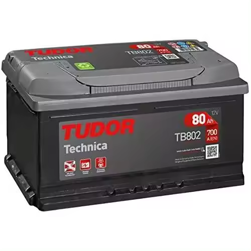 Tudor TB802 Batería de coche Tudor 80Ah 700A, Gama Technica, Automóvil de turismo - 1