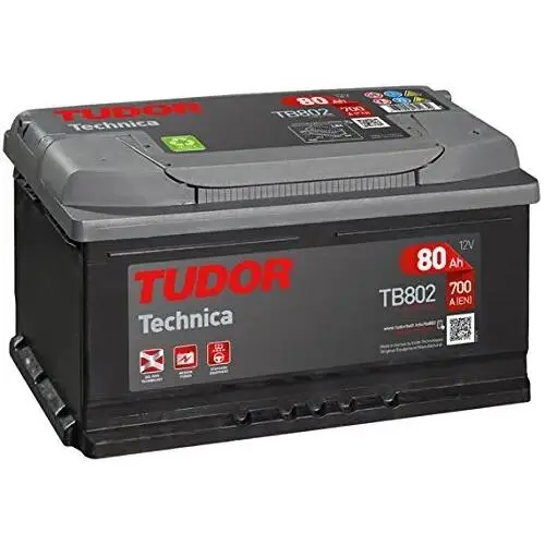 Tudor TB802 Batería de coche Tudor 80Ah 700A, Gama Technica, Automóvil de turismo - 1