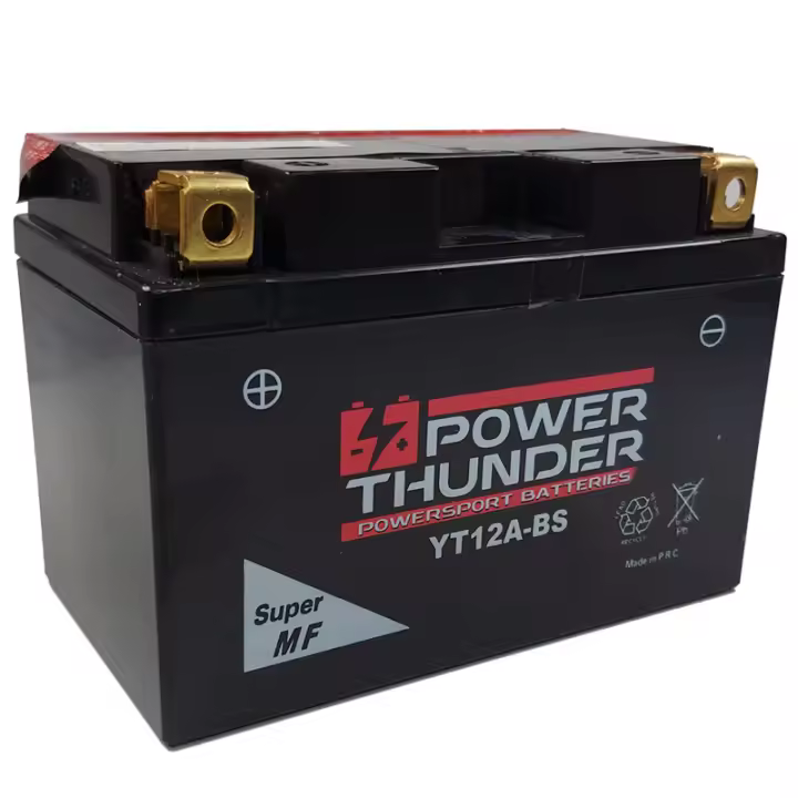 Bateria power thunder yt12a-bs lista para instalar y arrancar - 1