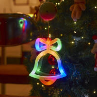 Luces De Pared Para Ventanas Con Forma De Navidad Y Aros De Campana Y Calcetines Con Ventosa Para Decoración De Hogar Y Ramadán Fuente De Energía: Pilas (No Incluidas) - details 11