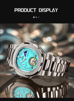 Reloj Mecánico LIGE Dual Seconds Tourbillon Para Hombre Acero Inoxidable Auténtico Reloj De Noche Luminoso Resistente Al Agua - details 13