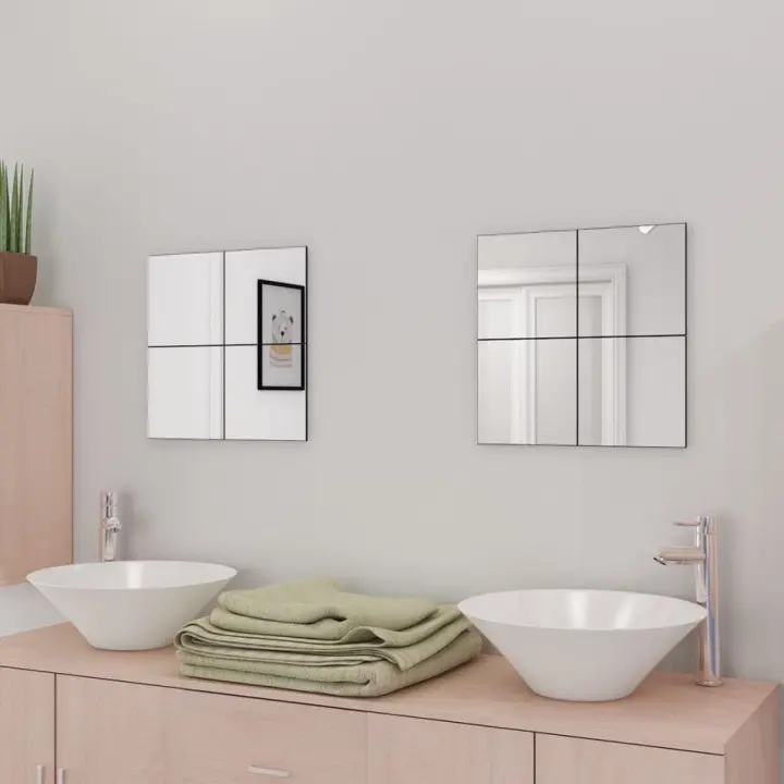 vidaXL Azulejos de espejo sin marco vidrio 20,5 cm 16 unidades - 1