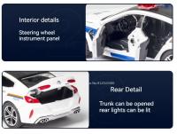 Coche De Policía M8 a Escala 1/32 En Metal Con Retroceso Pull Back Vehículo De Simulación Abre Puertas Juguete Para Colección Y Regalo Para Niños - details 4