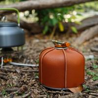 Cubierta De Cuero Para Tanque De Gas De Camping Plano Protección Para Lámpara De Gas Y Estufa Montaña Retro - details 2