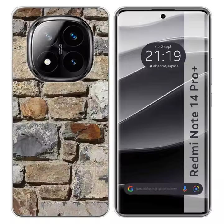 Tumundosmartphone Funda Silicona para Xiaomi Redmi Note 14 Pro+ Plus 5G diseño Ladrillo 03 Dibujos - 1