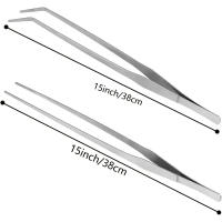 Aguja De Acero Inoxidable 38cm Para Acuario Herramientas De Escapismo Para Tanque De Peces Y Plantas Tijeras Rectas Y Curvas Para Alimentación Acuática - details 5